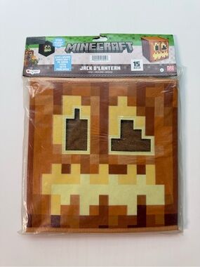 Minecraft Jack O'Lantern Kids Halloween Mask - Glow in the dark